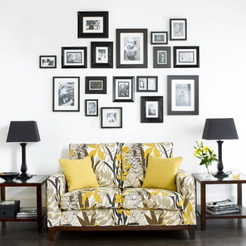 Wall of pictures decorating ideas