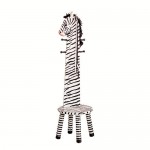 Animal Stool with Coat Rack - Zebra
