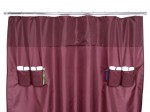 Shower curtain with storage