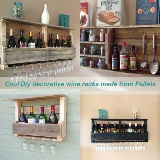 Cool Diy decorative wine racks made from Pallets