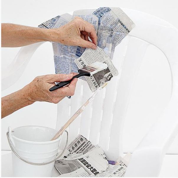 Easy diy furniture decoupage from newspapers My desired home