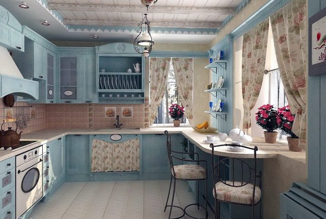 small kitchen in the style of Provence26