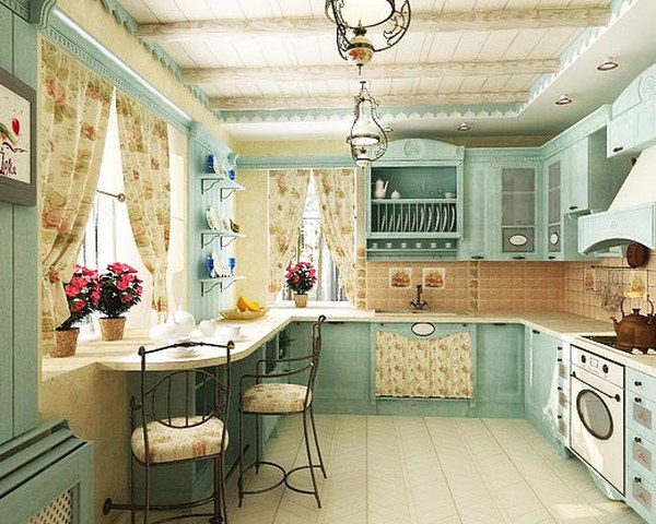 small kitchen in the style of Provence5