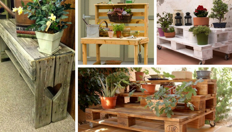 Cool DIY pot stands from pallets