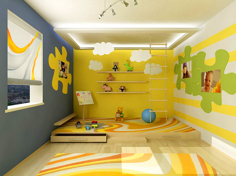Minimalist Playroom Color Schemes Ideas With Luxury Interior