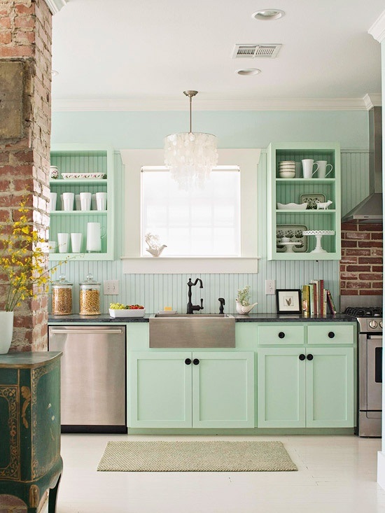 Kitchens in the colors of mint My desired home