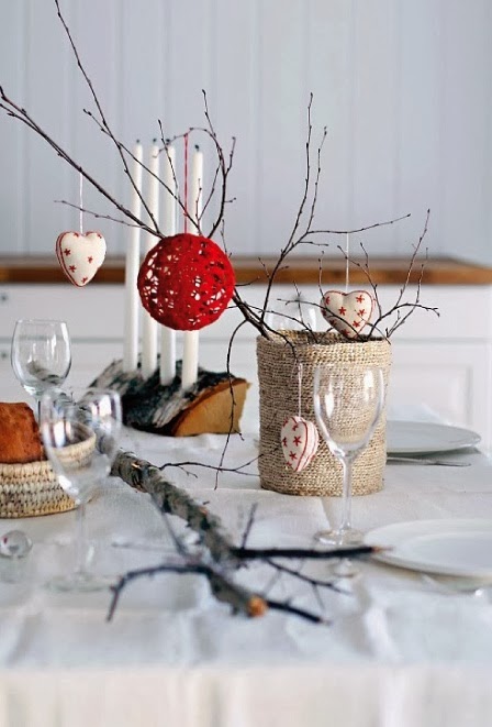 Decorating for Christmas with branches1