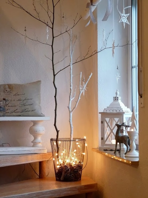 Decorating for Christmas with branches7