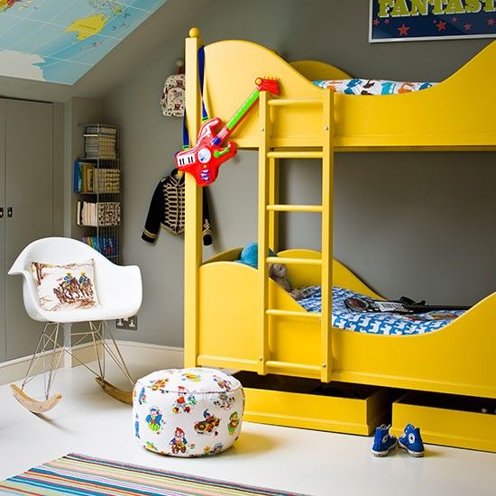 Kids rooms with color and pop details2