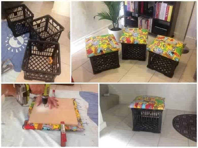 crafts with plastic crates
