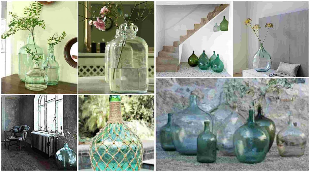 Demijohns in decoration