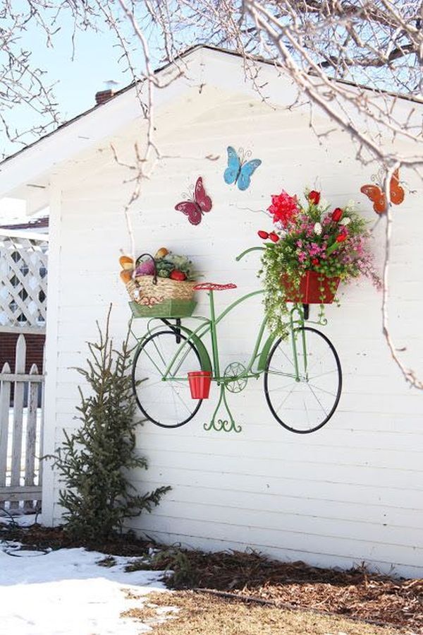 garden decorations from old bicycles1