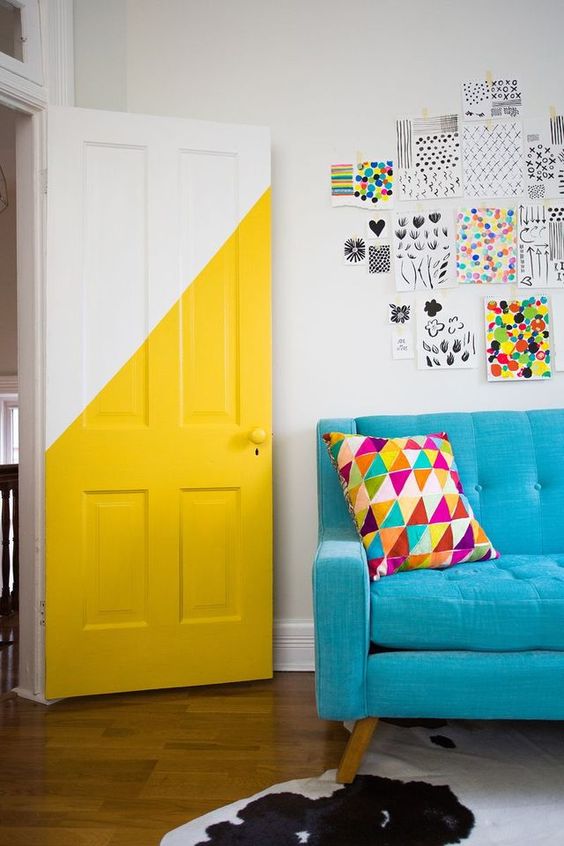 geometric shapes color wall deco16