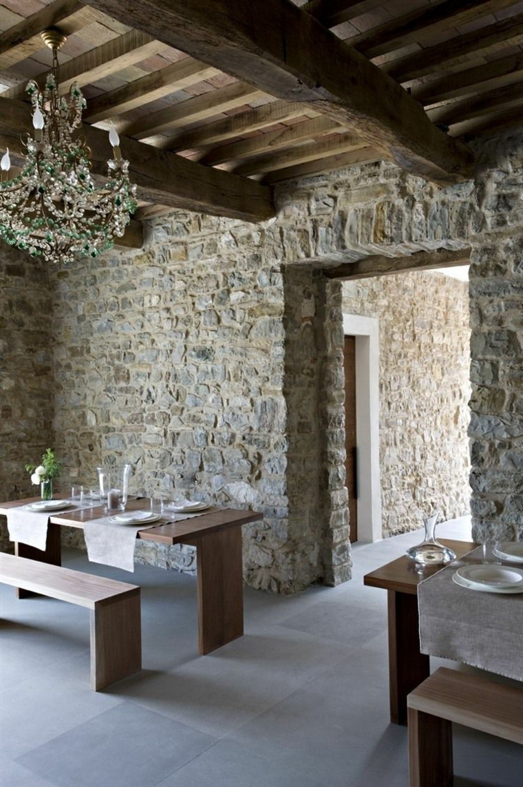 Natural stone walls in the interior design – ideas for every room