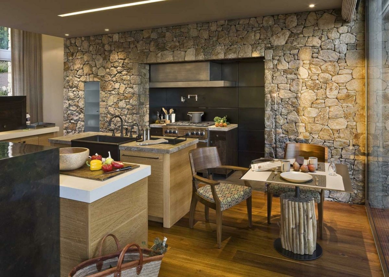 Natural stone walls in the interior design – ideas for every room