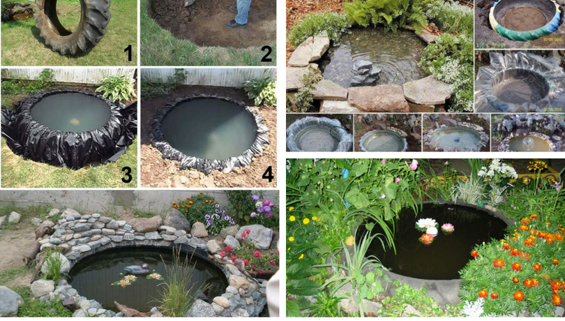 Small Diy Pond From A Tire, How To Make A Raised Pond In Your Garden