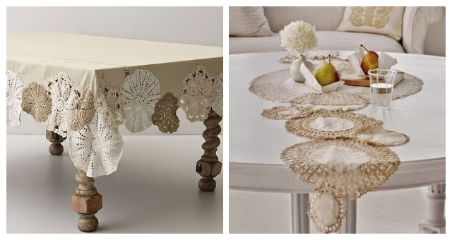 Wonderful Diy craft ideas from doilies and lace for your home decoration