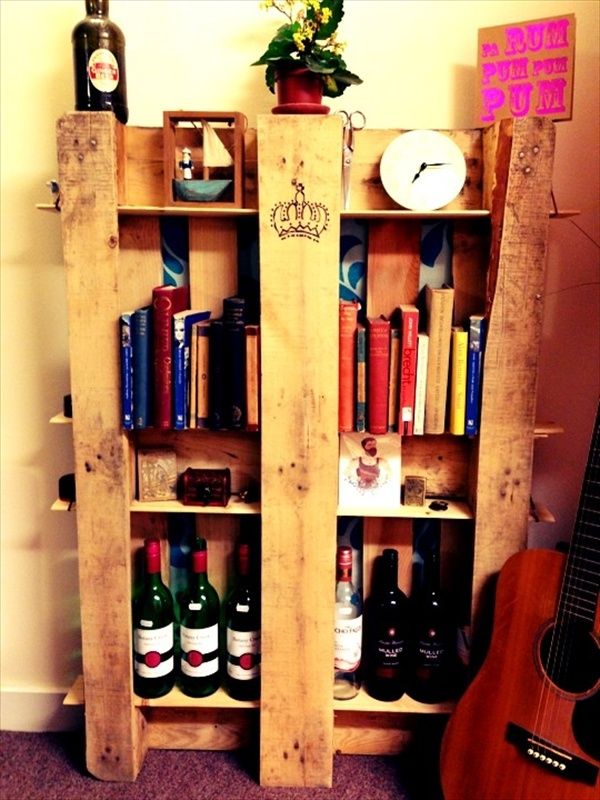 Creative diy shelves and bookcases from pallets