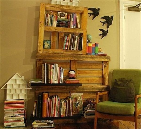 Creative diy shelves and bookcases from pallets