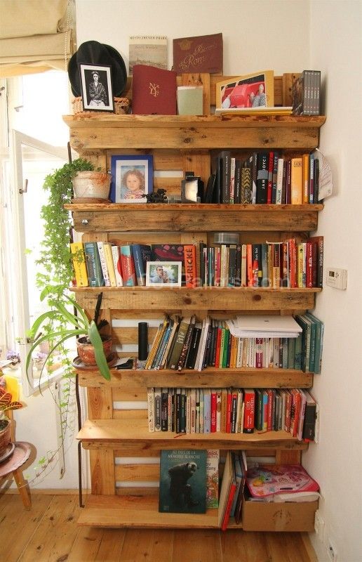 Creative diy shelves and bookcases from pallets