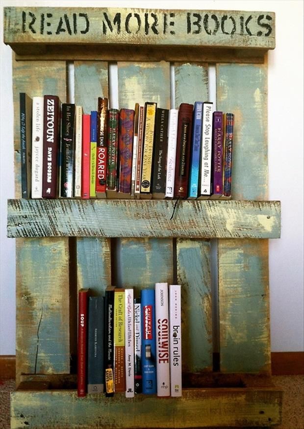 Creative diy shelves and bookcases from pallets