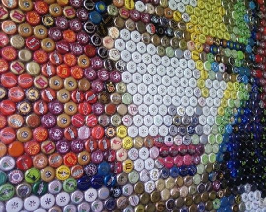 DIY ideas with caps – an unusual material for homemade art decoration