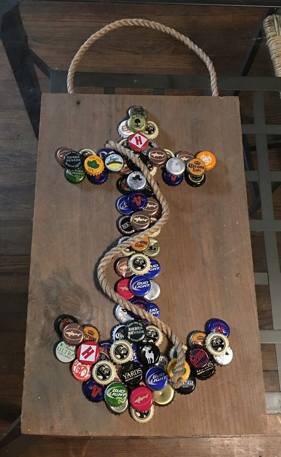 DIY ideas with caps – an unusual material for homemade art decoration