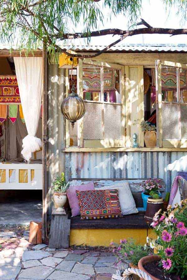 Wonderful ideas to decorate your garden in bohemian style