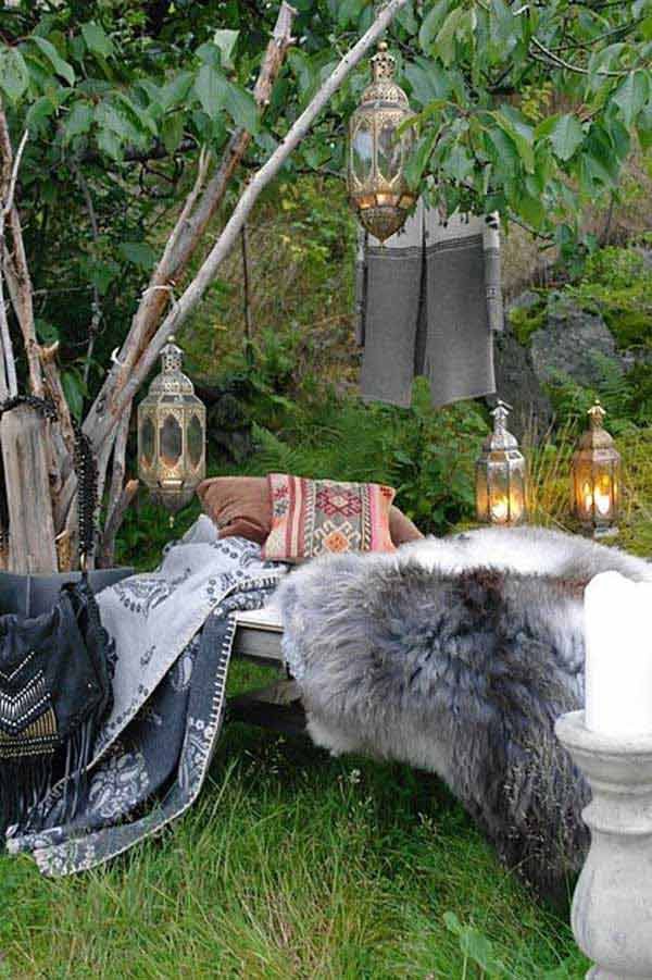 Wonderful ideas to decorate your garden in bohemian style