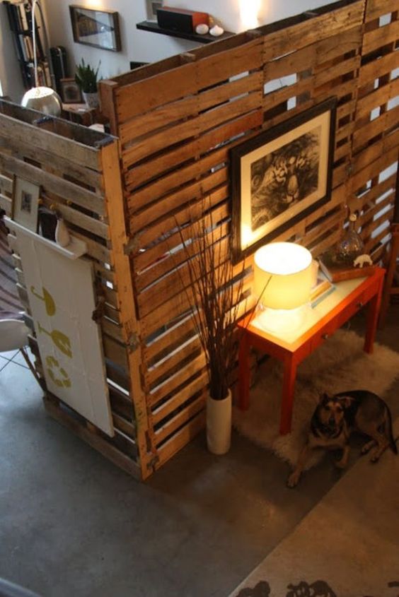 Wonderful and cheap DIY ideas to divide with pallets