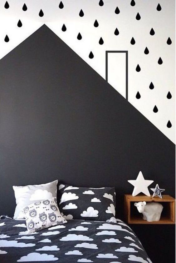 Amazing and uniquely children’s rooms in black and white
