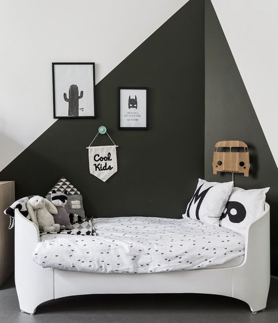 Amazing and uniquely children’s rooms in black and white