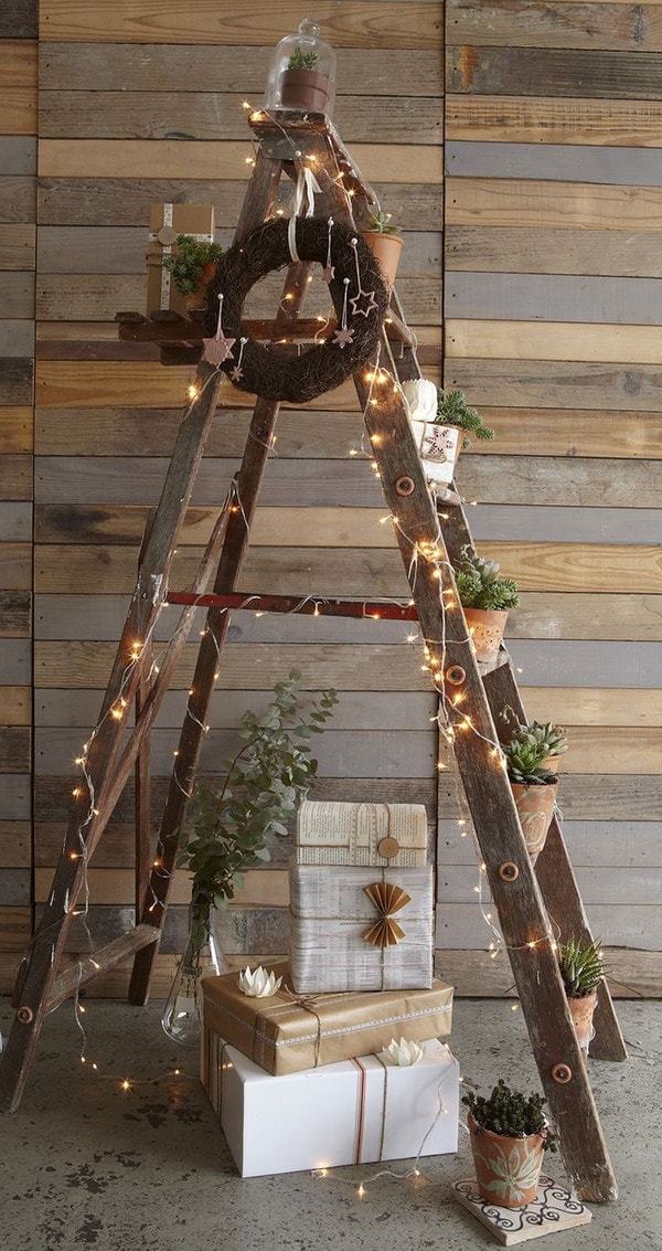 Cool and trendy DIY ideas to decorate Christmas with ladders
