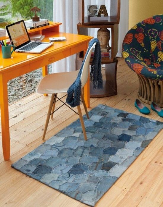 Interesting DIY carpet ideas from old jeans My desired home