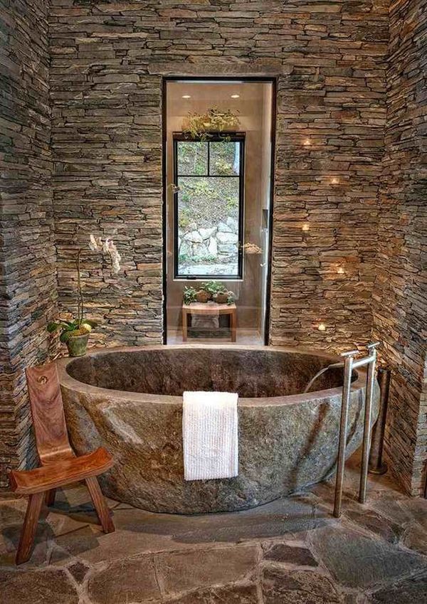 Bathroom design with natural stone - Superb and elegant design ideas ...