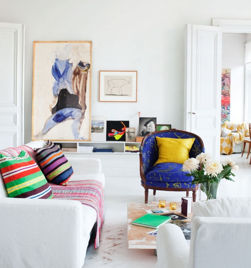 Transform Your Space with a White Couch in a Colorful Living Room