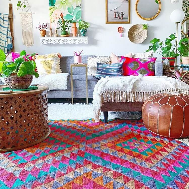 Amazing ideas with colorful living rooms in boho style | My desired home