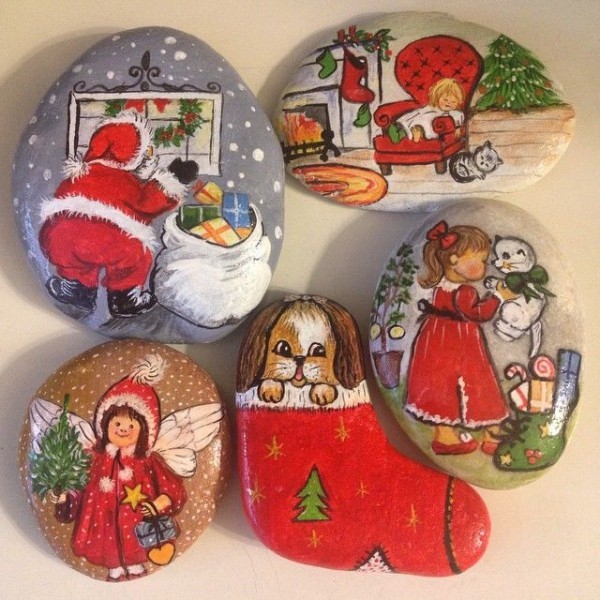 Stone Painting For Christmas Artistic Diy Ideas And Tips For A