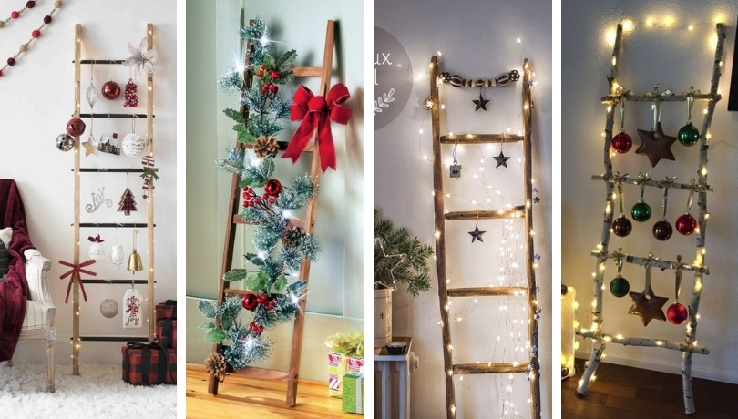 How to Decorate a Ladder for Christmas 