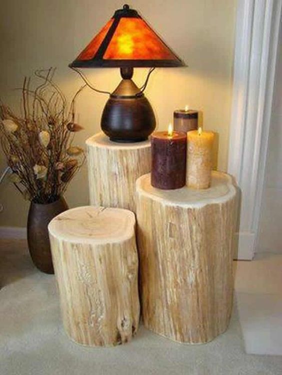 Do you like natural wood? See 20+ beautiful DIY home ideas from logs ...