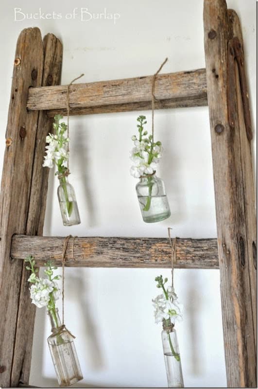 Spring Ladder Decoration 22 Amazing spring decoration ideas with an old ladder | My desired home
