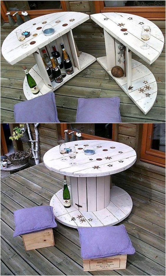 Cable reel furniture 32 super DIY ideas for inspiration My desired home