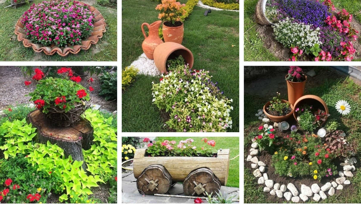 38 Beautiful and inexpensive DIY ideas to equip a flower garden in front of  the house | My desired home