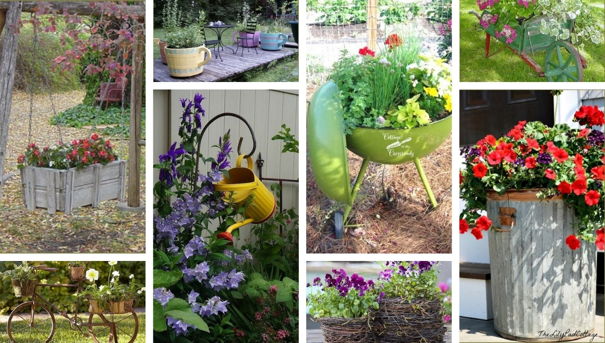 Special flower pots and boxes for a great garden: 40 DIY ideas for ...