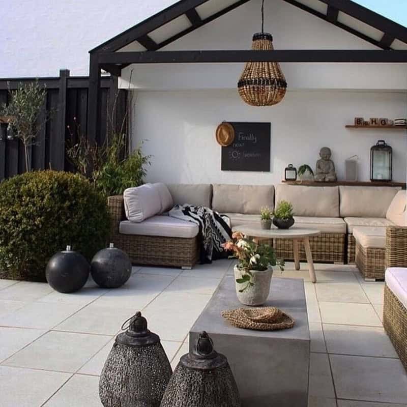 Illustration of Rustic Scandinavian Outdoor Decor Ideas
