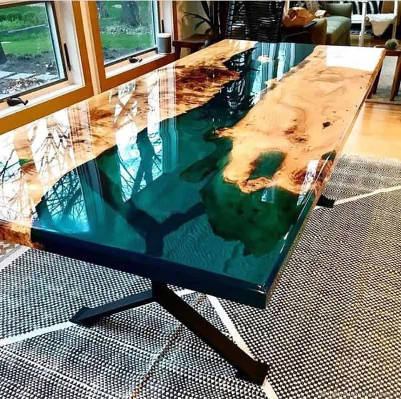 42 Great ideas for epoxy resin and wood furniture, how to make them ...