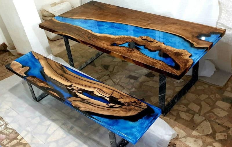 42 Great ideas for epoxy resin and wood furniture, how to make them ...