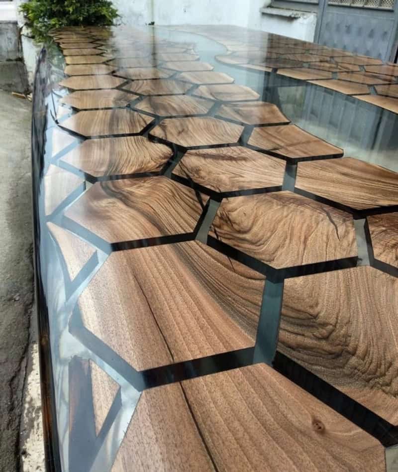 42 Great ideas for epoxy resin and wood furniture, how to make them ...