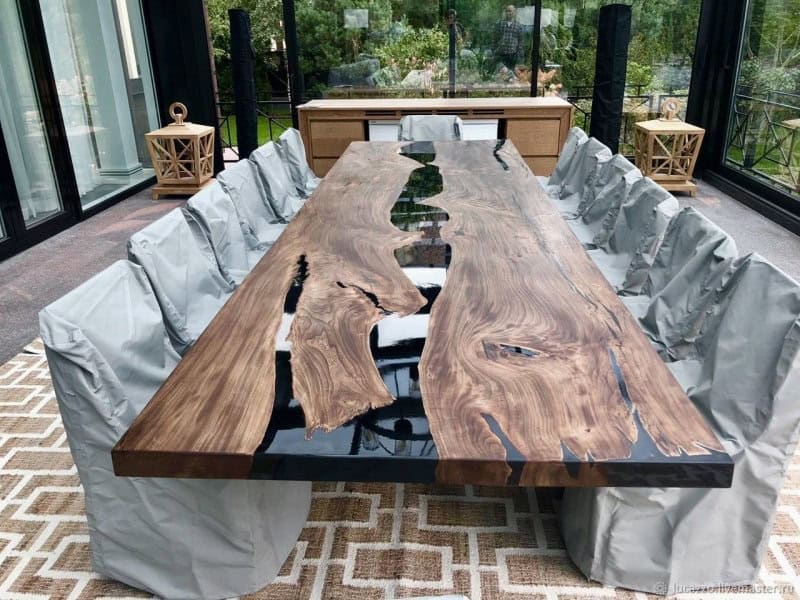 42 Great ideas for epoxy resin and wood furniture, how to make them ...