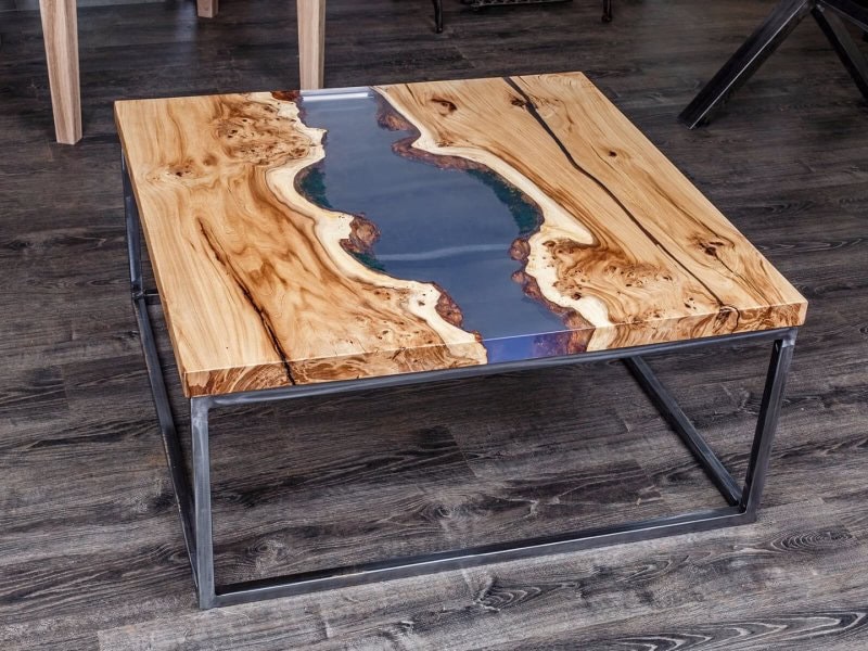 42 Great ideas for epoxy resin and wood furniture, how to make them ...